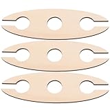 BESPORTBLE 3 Stück Teiliges Holz Weinregal Schmal Stehend Praktisches Weinflaschen Glashalter Display für Zuhause Natürliche Holzstruktur Dekoratives Weinregal für Organisiertes Weinschrank