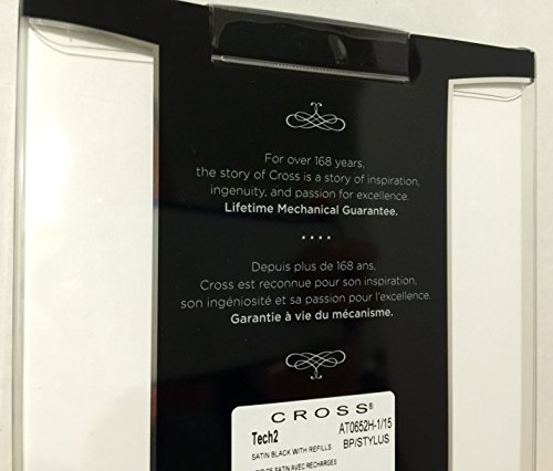 Cross Tech2 Ballpoint & Stylus Pen, Satin Black Barrel - Thumbnail 5