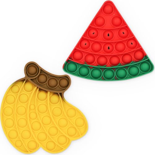 2 Pcs Pop It Fidget Toy, Poppit Bambini Sensory Toy, Bambini Antistress...