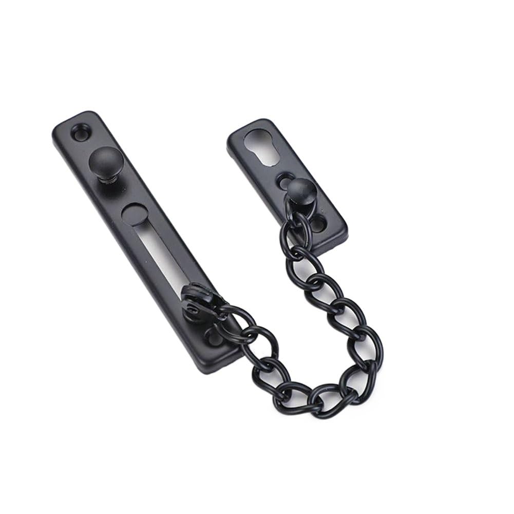 Zxffhdhjh J Stainless Steel Door Chain, Door Guard Security With Spring Button Anti-Theft Chain Latch(J)