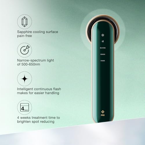 JOVS Blacken PRO Skincare Device for Face, Facial Beauty Device for Skin Rejuvenation Spot and Blemish Lightening, Ice-Cooling Contact | 3 Modes (Green)