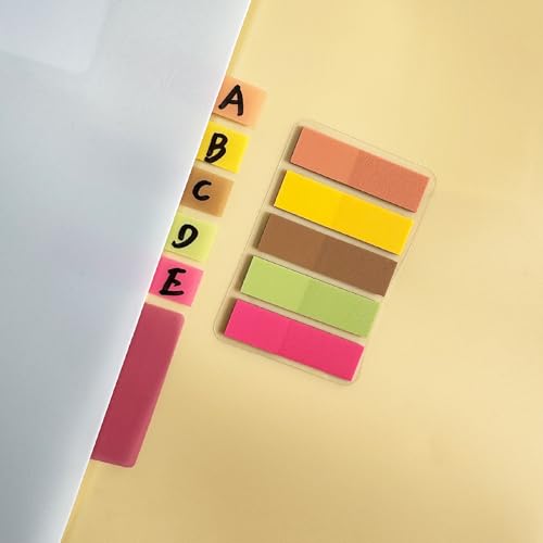 Image of ELII 500 PCS Sticky Index Tabs 2 Inch Book Tabs Page Markers File Tabs | Self Adhesive, Labels for Pages Notebooks,Safety Material, Smooth Writing,Transparent,Waterproof,Repositionable