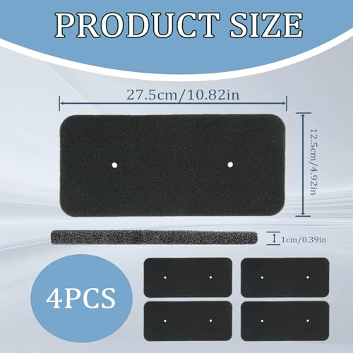 4 Stück Trockner Filter, Ersatzfilter Trockner Schwammfilter 275 × 125 × 10mm Wärmetauscher Filter Wiederverwendbare Filterschwamm Flusenfilter Trocknerfilter für Wäschetrockner Wärmepumpentrockner