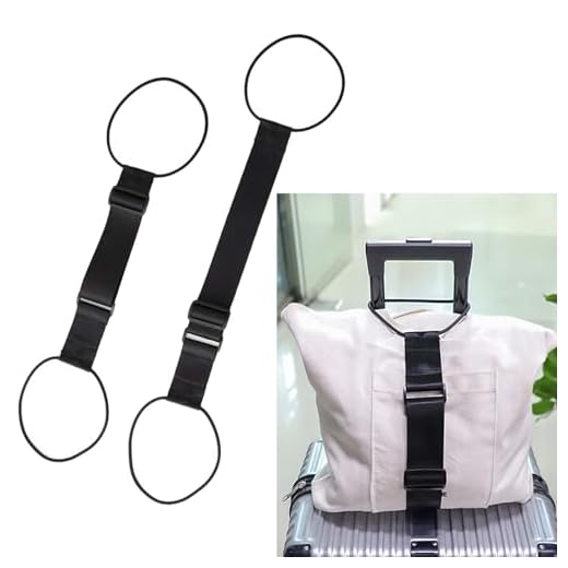 Correa Equipaje Elastica,Correa Maleta,Correas Ajustables para Equipaje,Elastic Fastening Belt for Luggage,Correa elástica Ajustable para Equipaje, fácil de Viajar (2pcs)