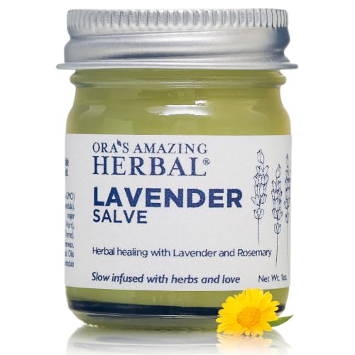 Ora's Herbal Lavender Salve, Lavender Balm, Hand Salve &amp; Massage Balm, 1 oz