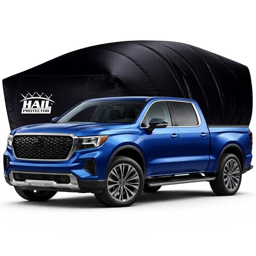 Hail Protector Car Cover, Inflatable Hail Proof Shield for SUV, Truck & Van, Portable Protection Against Any Size Hailstones, Complete System - SUV3 (Black)