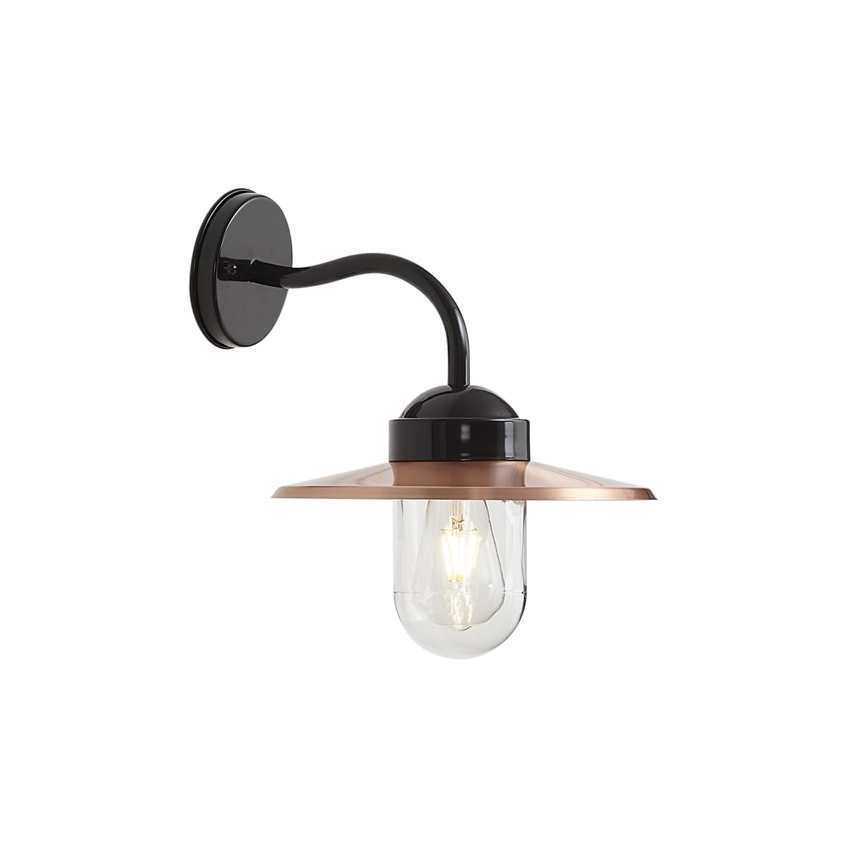 Qazqa moderne applique murale extérieure noir 36.1cm Kansas