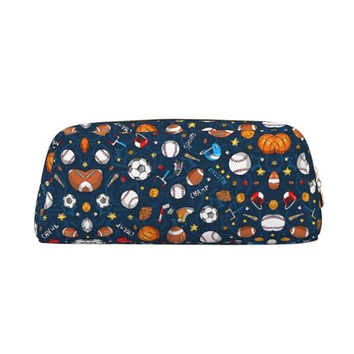 Astuccio pelle semicircolare portatile per penne e trucchi ideale da viaggio per matite e e per riporre tutti i giorni