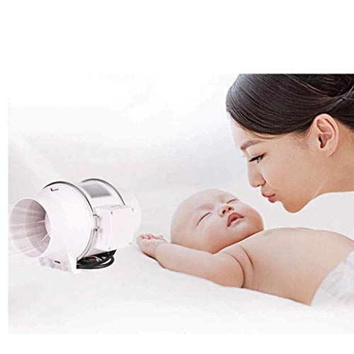Ventilador de duto de exaustão redondo de 5 polegadas para ventilação de jardim interno, banheiro, c