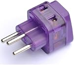 Puissance Travel Plug adaptateur pour la Suisse [avec protection anti-déflagrante intégrée et 2 Ports enfichables] Récupéré