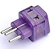 HIGH QUALITY AC POWER TRAVEL ADAPTER PLUG FOR SWITZERLAND LIECHTENSTEIN / WITH DUAL PLUG-IN PORTS AND SURGE PROTECTION / GROUNDED