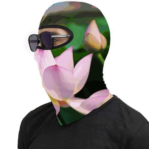 Pasamontaña térmico para hombre y mujer con estampado de loto, máscara facial para esquí, motocicleta y clima frío miniatura 4