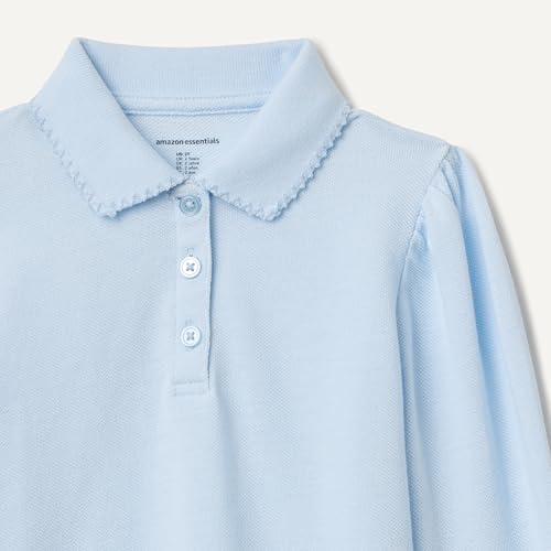 Image of Amazon Essentials Girls and Toddlers' Uniform Pique Long Sleeve Polo Shirt