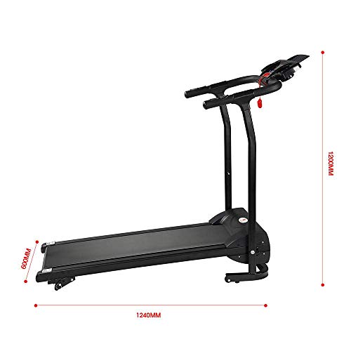 Caminadora eléctrica plegable con panel LCD y control digital miniatura 5