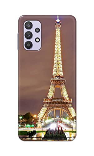 Image of PRINTFIDAA Lovers Famous Place Eiffel Tower in Paris Printed Designer Hard Case for Samsung Galaxy A32 5G Back Cover -(e) RPM1009