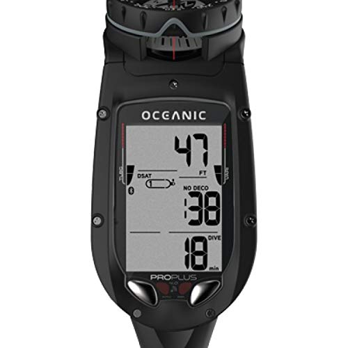 OCEANIC Pro Plus 4.0 Dive Computer | Large Display, Easy to Read | Includes Compass | Connect to DiverLog+ App on Your Smartphone | Optional Quick Disconnect Attachment | Quick Disconnect, SH