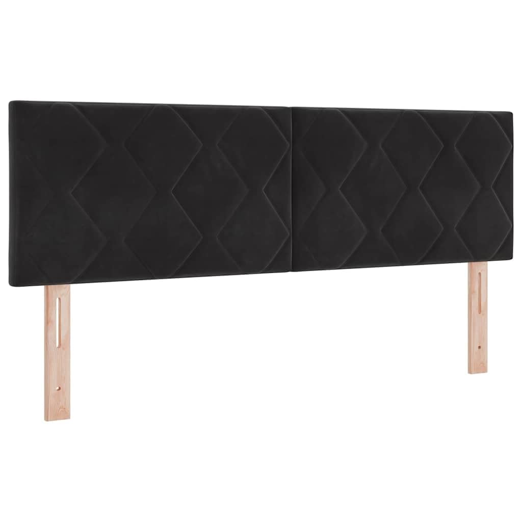 vidaXL Tête de lit Noir 144 cm Velours, Tête de lit Moderne, Accessoire Sympa pour Le lit, Confort Optimal, Mousse Durable, Upgrade déco Chambre