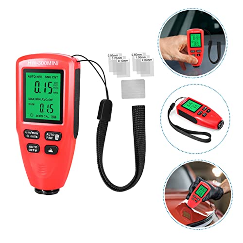 Calibrador Digital GLEAVI de profundidad de pintura para automóvil, compacto, ligero, para medición no destructiva del grosor del recubrimiento con pantalla LCD precisa miniatura 6