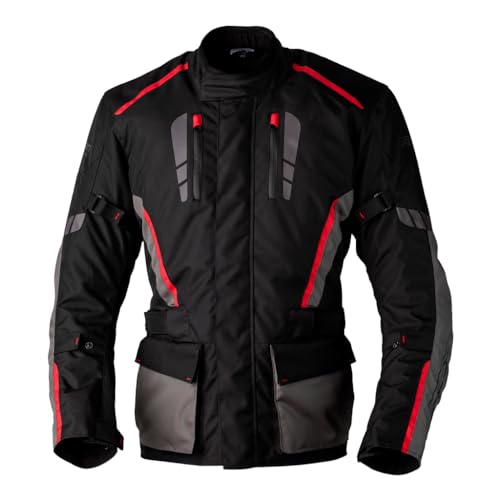 Veste airbag moto RST Axiom Plus textile noir gris rouge pour motard sur route