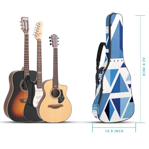 Sac guitare acoustique 40 pouces étui étanche à motif géométrique - 5