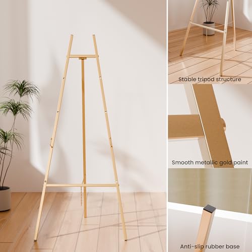 Image of Gold Easel Stand for Sign, Wedding Sign