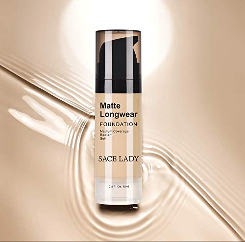 ZUZU Crema De Base Facial Resistente Al Agua Corrector De Larga Duración Líquido Maquillaje Profesional Cobertura Completa Base Mate Maquillaje