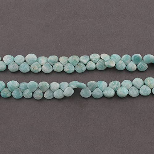 Perles amazonite LKBEADS coeurs briolettes pour fabriquer un collier d'été artisanal