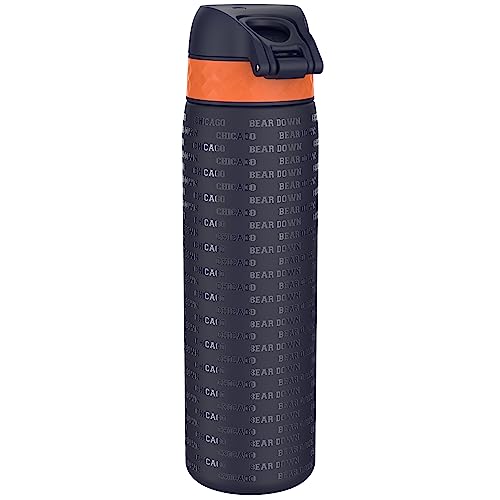 Ion8 NFL Chicago Bears Lightweight Steel Water Bottle, 600 ml/20 oz, Non-Insulated, Leak Proof, Easy to Open, Secure Lock - Image 2