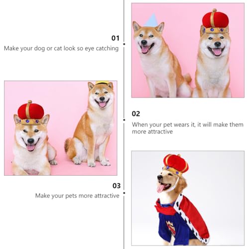 Disfraz con corona y capa para perro estilo bohemio miniatura 6