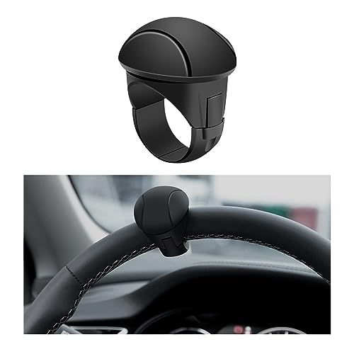 Ziciner Steering Wheel Spinner Knob, Adjustable Car Steering Wheel Knob Spinner, Non-Slip Steering Wheel Aids Power Handles, Auto Universal Accessories for Cars, Trucks, Tractors (Black)