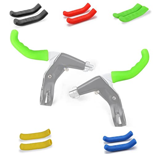 Topcabin A Pack Of 5 Pairs Brake Handle Silicone Sleeve Mountain Road Bike Dead Fly Universal Type Brake Lever Protection Cover (5 Pairs) #TOP15