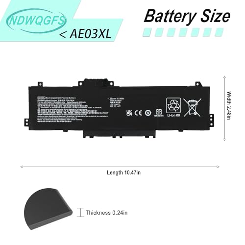 Image of AE03XL N21969-005 Laptop Battery Replacement for HP 240G10 250G10 255G10 14-EP 15-FC Series Compatible with AE03041XL N20951-CC1 HSTNN-OB3E TPN-DB1N