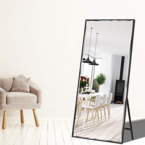 DE BESTE VASEMOUH 165 X 60 CM SPIEGEL MET ZWART FRAME EN SPLINTERBESCHERMING: GROTE WANDSPIEGEL OF STAANDE SPIEGEL