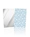 LEOKOTI Spring Leaf Small Mirror for Purse Handbag Travel, Unbreakable Compact Pocket Mirror, White Leaves Filling Blue Backdrop Makeup Mirrors Handheld Rectangle Portable Tiny Mirror 1 Pcs