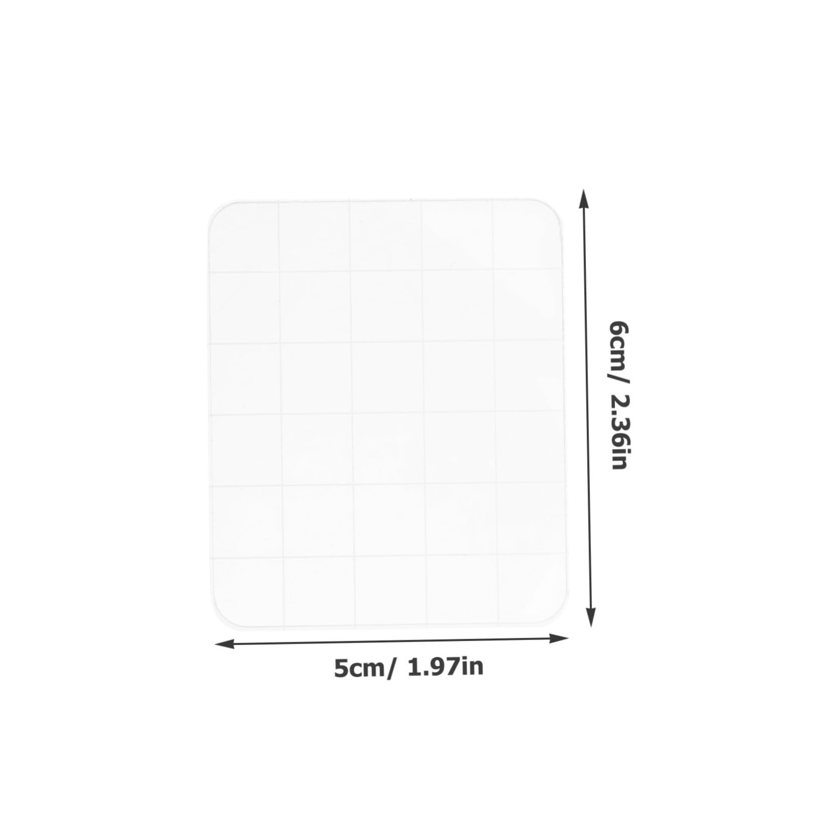 SEWACC 6pc Acrylic Stamping Blocks Stamping Board Grid Lines Stamping Tool for Scrapbooking DIY Craft
