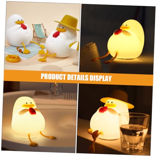 Lámpara de Mesa Silicona Pato Recargable Luz de Noche miniatura 5