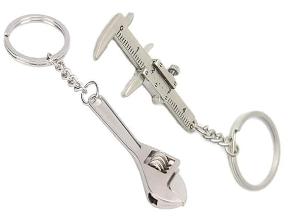 Niralasa Mini Wrench Portable Hand Tool Keychain 1 pc with Vernier Caliper Keychain 1pc,hain Adjustable Key Spanner Universal Chain (Mini Wrench+Mini Vernier)-picture-31