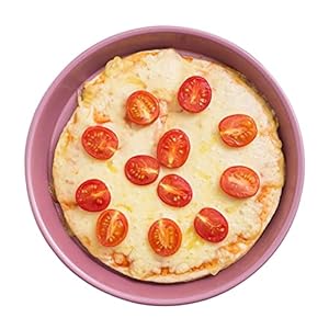 Cute Deep Kitchen Nonstick Baking Dish Round Baking Pan Homemade Pizza Baking Pan Non-Stick Pizza Pan Carbon Steel Pizza Pan Baking Dish Set