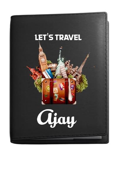 Gift for You Personalized Unisex-Adult Travel Quote Printed Leather Passport Cover Set || Gift for Anniversary, Custom Name & Charm, Perfect for Couples - Ideal Wedding/Marriage Gift (4D)-image-39