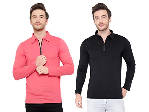 Image of Men's Full Sleeve Zip Collared Neck Pack of 2