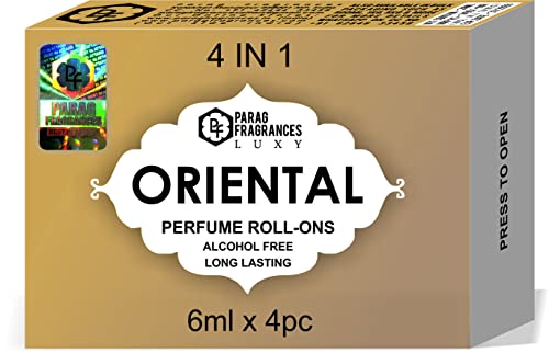 Image of Parag fragrances Top Attars Collection Of India /Alcohol Free Attar Gift Pack (Oriental), Unisex, Liquid, 6 Ml