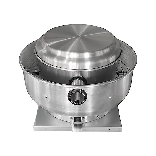 Restaurant Hood Grease Rated Exhaust Fan- Food Truck High Speed Direct Drive Centrifugal Upblast Exhaust Fan 0.25HP 110 Volt Single Phase Motor 1500-1700 CFM