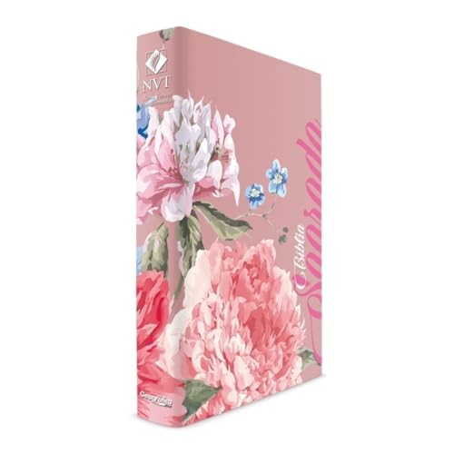 Bíblia rosa florida – Capa dura – NVT – Book7: