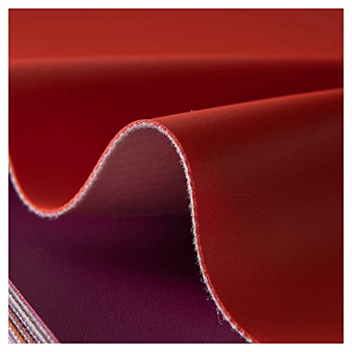Tissu en cuir artificiel rouge napa resistant pour sac et mur