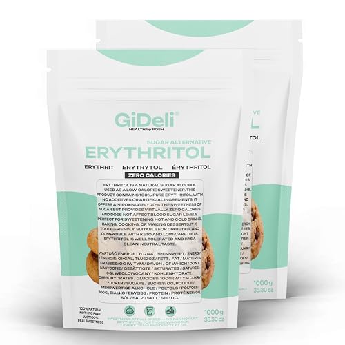 GiDeli Érythritol - 2 kg de sucre cristallisé sans...