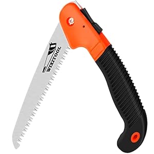 Folding Hand Saw, Pruning Saw for Trimming Gardening Camping Hiking PVC Bone Cutting Wood, Held Design Portable Survival Foldable Jab Saw with Rugged Blade(7″) Ergonomic Non-Slip Handle Security Lock