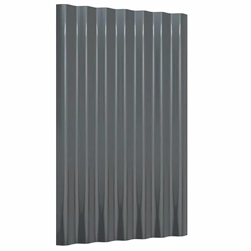 Dachpaneele 12 Stk verzinkter Stahl Anthrazit 60x36 cm - langlebig & wetterfest für Bedachung, Garagen & Schuppen - einfache Montage & optimaler Schutz Dachpaneele 12 Stk verzinkter Stahl Anthrazit 60x36 cm - langlebig & wetterfest für Bedachung, Garagen & Schuppen - einfache Montage & optimaler Schutz