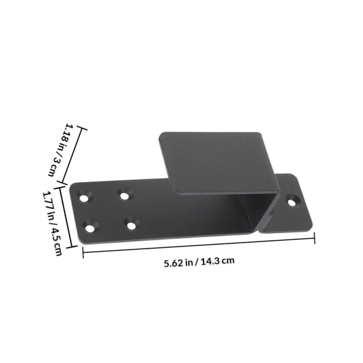 Sicherheitsbarrikadenhalterungen in Stahl mit u förmiger, minimalistischer Halterung, schwarz, 1 Satz, für Scheunentore und Haussicherheitsanwendung