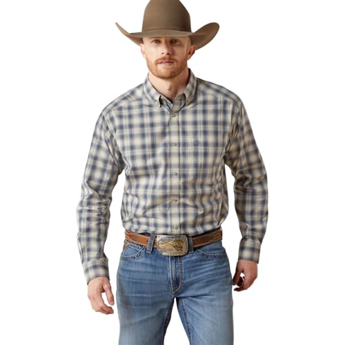 Image of ARIAT Men Pro Series Witten Classic Fit Shirt Dark Blue
