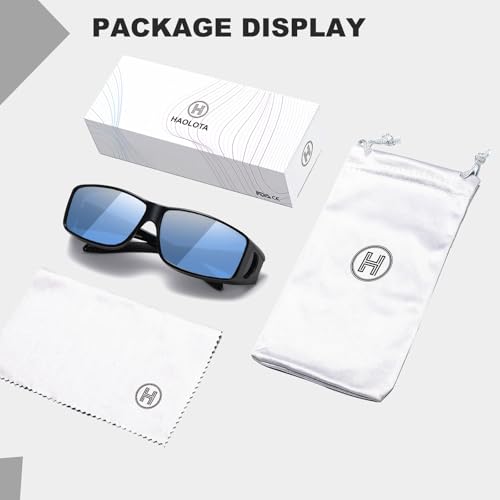 Image of HAOLOTA Night Vision Driving Over Glasses, Polarized Nighttime Glasses Men Women Anti Glare Yellow Tinted Lens
